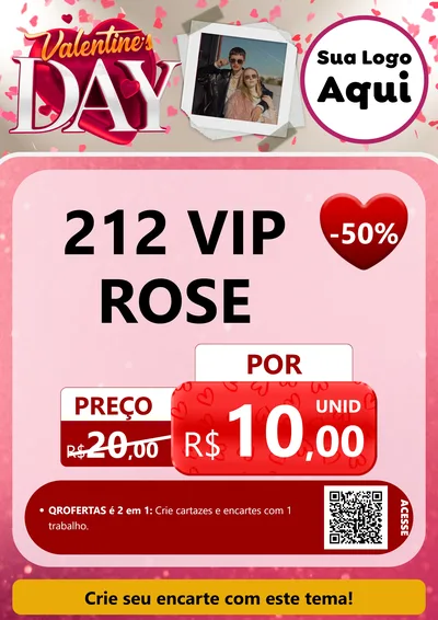 Modelo de Cartaz para Cartaz A4 Vertical com o tema Valentine's Day para Perfumes