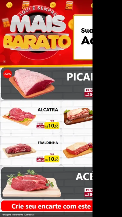 Modelo de TV para TV Vertical com o tema Mais Barato para Açougue
