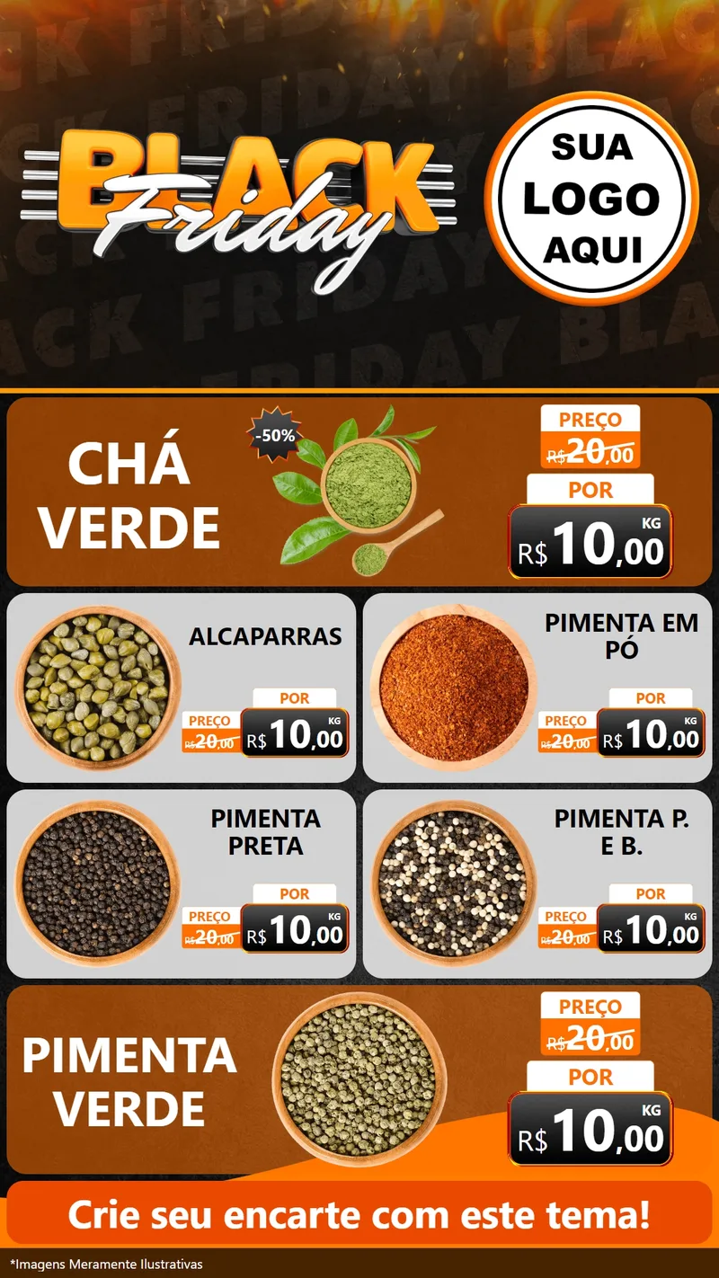 Modelo de TV para TV Vertical com o tema Black Friday para Produtos Naturais