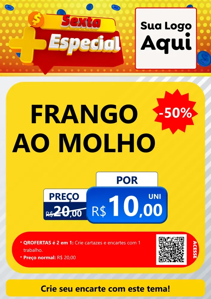 Modelo de Cartaz para Cartaz A4 Vertical com o tema Sexta Mais Especial para Restaurante