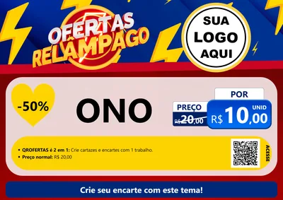 Modelo de Cartaz para Cartaz A4 Horizontal com o tema Ofertas Relâmpago para Óticas