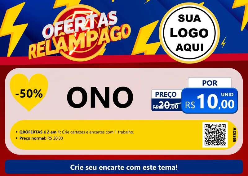 Modelo de Cartaz para Cartaz A4 Horizontal com o tema Ofertas Relâmpago para Óticas