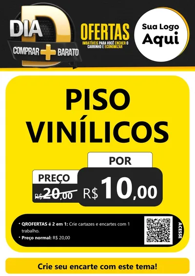 Modelo de Cartaz para Cartaz A4 Vertical com o tema Dia D Mais Economia para Material para Construção