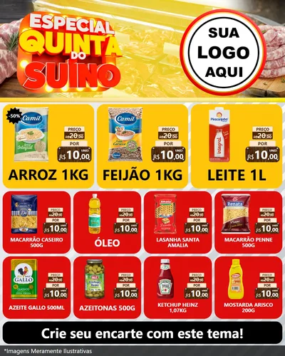 Modelo de Rede Social para Feed Instagram com o tema Especial Quinta do Suíno