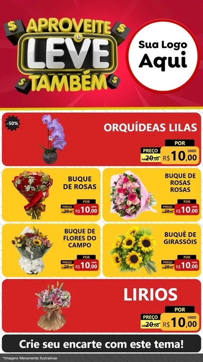 Modelo de TV para TV Vertical com o tema Aproveite e Leve Também para Floricultura e jardim