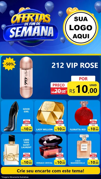 Modelo de Rede Social para Stories com o tema Ofertas de Fim de Semana para Perfumes