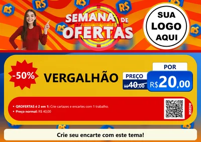 Modelo de Cartaz para Cartaz A4 Horizontal com o tema Semana de Ofertas para Ferragens