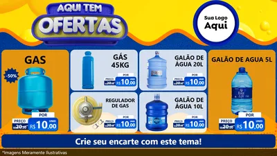 Modelo de TV para TV Horizontal com o tema Aqui Tem Ofertas para Água e gás
