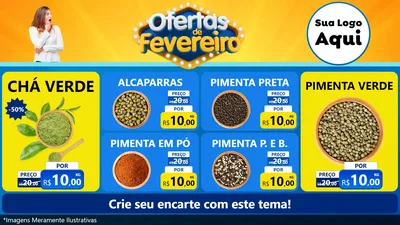 Modelo de TV para TV Horizontal com o tema Ofertas de Fevereiro para Produtos Naturais