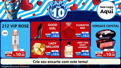 Modelo de TV para TV Horizontal com o tema Papai Nota 10 para Perfumes