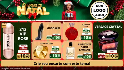 Modelo de TV para TV Horizontal com o tema Ofertas de Natal para Perfumes