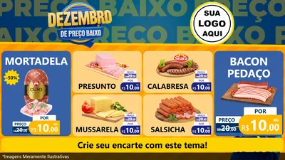 Modelo de TV para TV Horizontal com o tema Dezembro de Preço Baixo para Frios e Laticínios