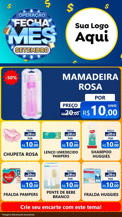 Modelo de Rede Social para Stories com o tema Operação Fecha Mês Setembro para Bebês