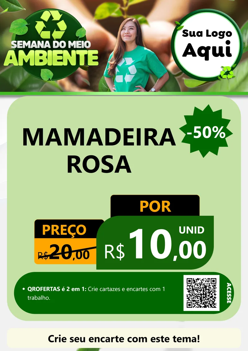 Modelo de Cartaz para Cartaz A4 Vertical com o tema Semana do Meio Ambiente para Bebês