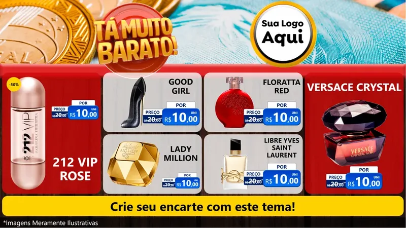 Modelo de TV para TV Horizontal com o tema Está Muito Barato para Perfumes