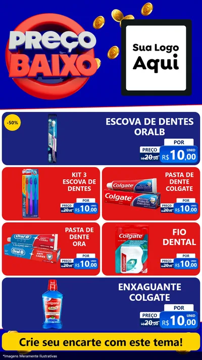 Modelo de TV para TV Vertical com o tema Preço Baixo para Higiene Pessoal