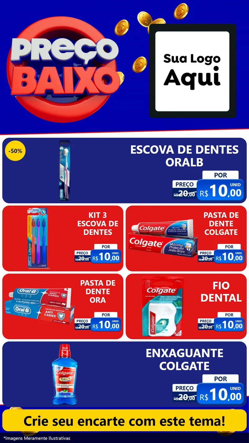 Modelo de TV para TV Vertical com o tema Preço Baixo para Higiene Pessoal