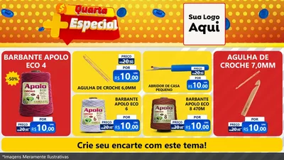 Modelo de TV para TV Horizontal com o tema Quarta Mais Especial para Armarinho e Aviamentos