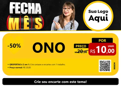 Modelo de Cartaz para Cartaz A4 Horizontal com o tema Fecha Mês para Óticas