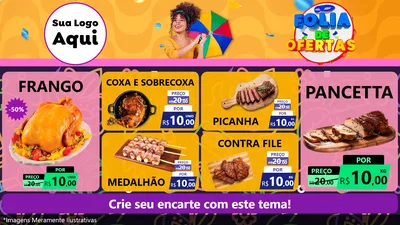 Modelo de TV para TV Horizontal com o tema Folia de Ofertas para Assados