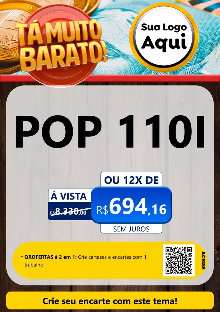 Modelo de Cartaz para Cartaz A4 Vertical com o tema Está Muito Barato para Concessionaria de Motos