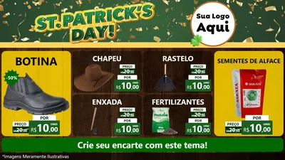 Modelo de TV para TV Horizontal com o tema St Patriks Day para Agropecuária
