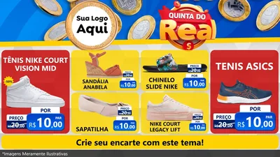 Modelo de TV para TV Horizontal com o tema Quinta do Real para Calçados