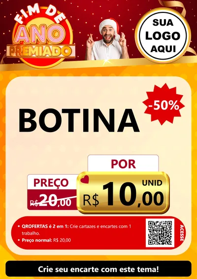 Modelo de Cartaz para Cartaz A4 Vertical com o tema Fim de Ano Premiado para Agropecuária