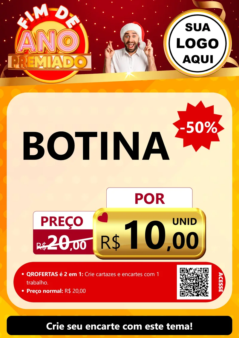 Modelo de Cartaz para Cartaz A4 Vertical com o tema Fim de Ano Premiado para Agropecuária