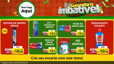 Modelo de TV para TV Horizontal com o tema Setembro Imbatível para Higiene Pessoal