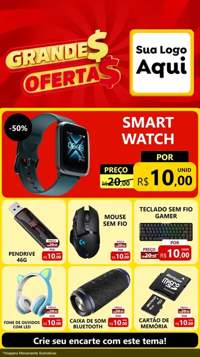 Modelo de Rede Social para Stories com o tema Grandes Ofertas para Informática