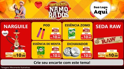 Modelo de TV para TV Horizontal com o tema Arraiá dos Namorados para Tabacaria