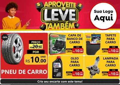 Modelo de Encarte para Encarte A4 Horizontal com o tema Aproveite e Leve Também para Auto peças