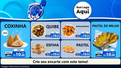 Modelo de TV para TV Horizontal com o tema Novembro Azul para Salgadaria
