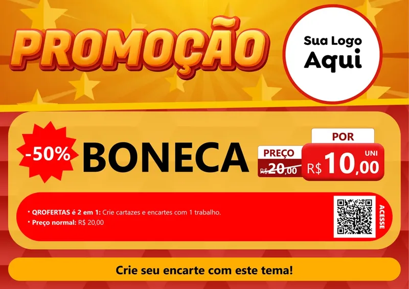 Modelo de Cartaz para Cartaz A4 Horizontal com o tema Promoção para Brinquedos
