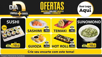 Modelo de TV para TV Horizontal com o tema Dia D Mais Economia para Comida japonesa