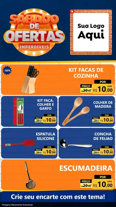 Modelo de TV para TV Vertical com o tema Sábado de Ofertas Imperdíveis para Utilidades Domésticas