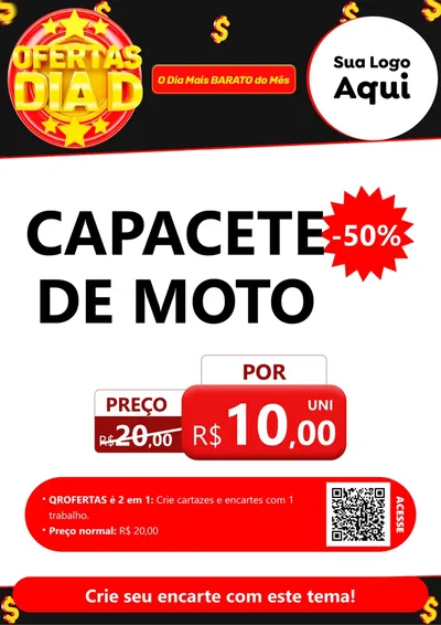 Modelo de Cartaz para Cartaz A4 Vertical com o tema Dia D para Moto peças