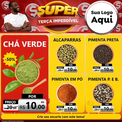 Modelo de Rede Social para Feed Facebook com o tema Super Terça Imperdível para Produtos Naturais