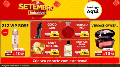 Modelo de TV para TV Horizontal com o tema Setembro Imbatível para Perfumes