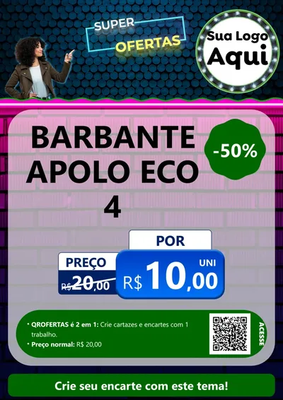 Modelo de Cartaz para Cartaz A4 Vertical com o tema Super Ofertas para Armarinho e Aviamentos