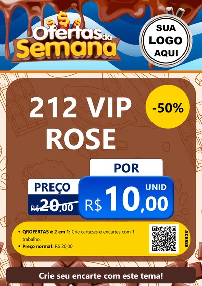 Modelo de Cartaz para Cartaz A4 Vertical com o tema Ofertas da Semana - Páscoa para Perfumes