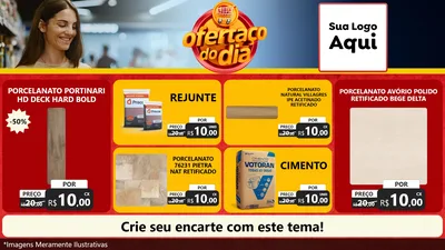 Modelo de TV para TV Horizontal com o tema Ofertaço Do Dia para Pisos e revestimentos