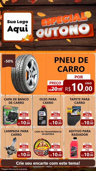 Modelo de Rede Social para Stories com o tema Especial Outono para Auto peças