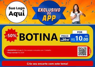 Modelo de Cartaz para Cartaz A4 Horizontal com o tema Exclusivo do Aplicativo para Agropecuária