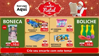 Modelo de TV para TV Horizontal com o tema O Melhor Natal para Brinquedos