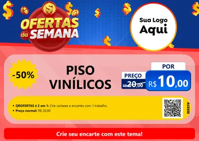 Modelo de Cartaz para Cartaz A4 Horizontal com o tema Ofertas Da Semana para Material para Construção
