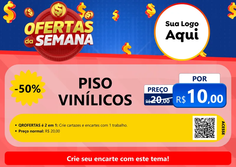 Modelo de Cartaz para Cartaz A4 Horizontal com o tema Ofertas Da Semana para Material para Construção
