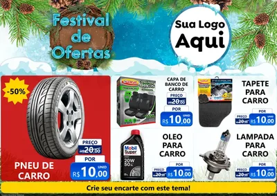 Modelo de Encarte para Encarte A4 Horizontal com o tema Festival de Ofertas - Inverno para Auto peças