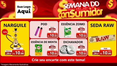 Modelo de TV para TV Horizontal com o tema Semana do Consumidor para Tabacaria